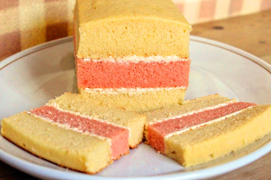 Layered Angel Cake - The Thrifty Squirrels