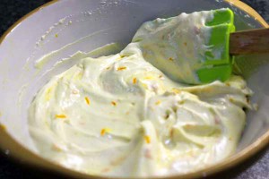 The orange cheesecake mixture