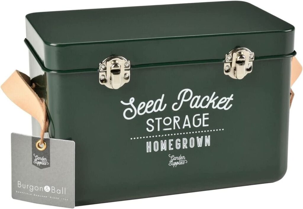 Store seed packets and keep them safe in this stylish seed packet storage tin