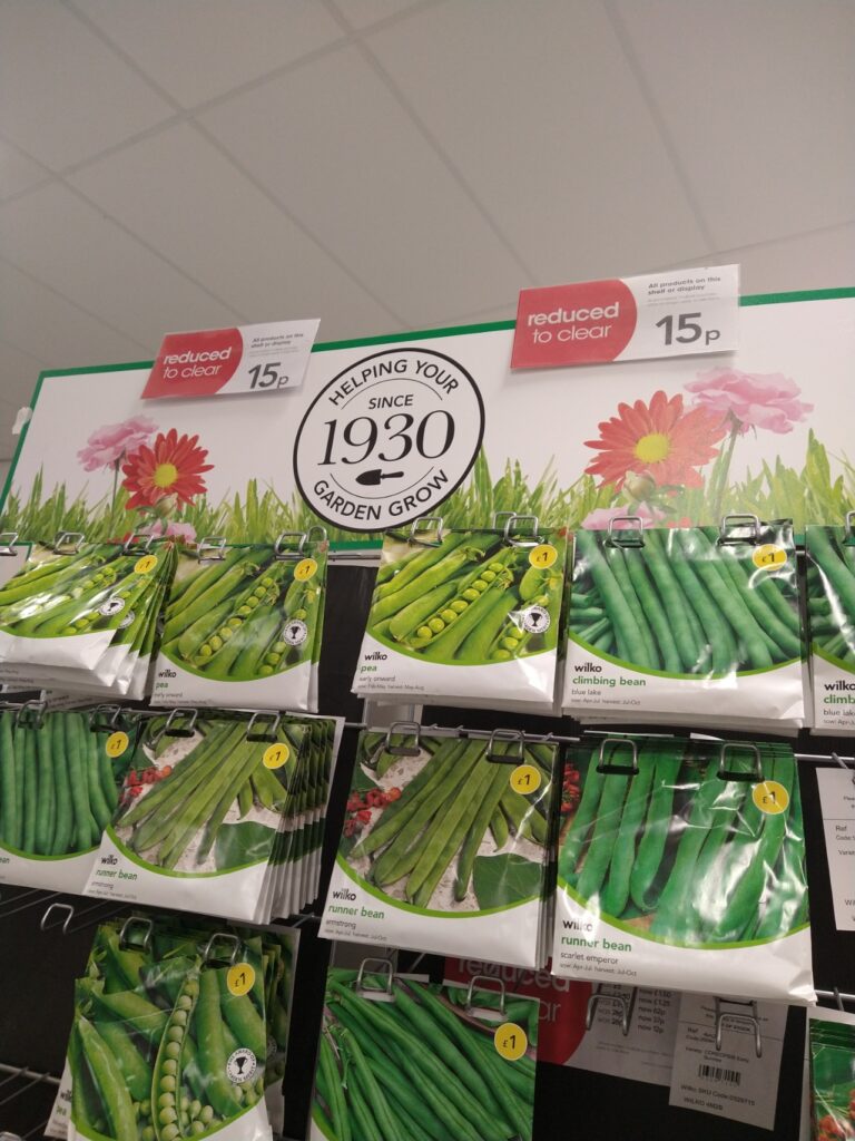 seeds reduced to as little as 15p in Wilko