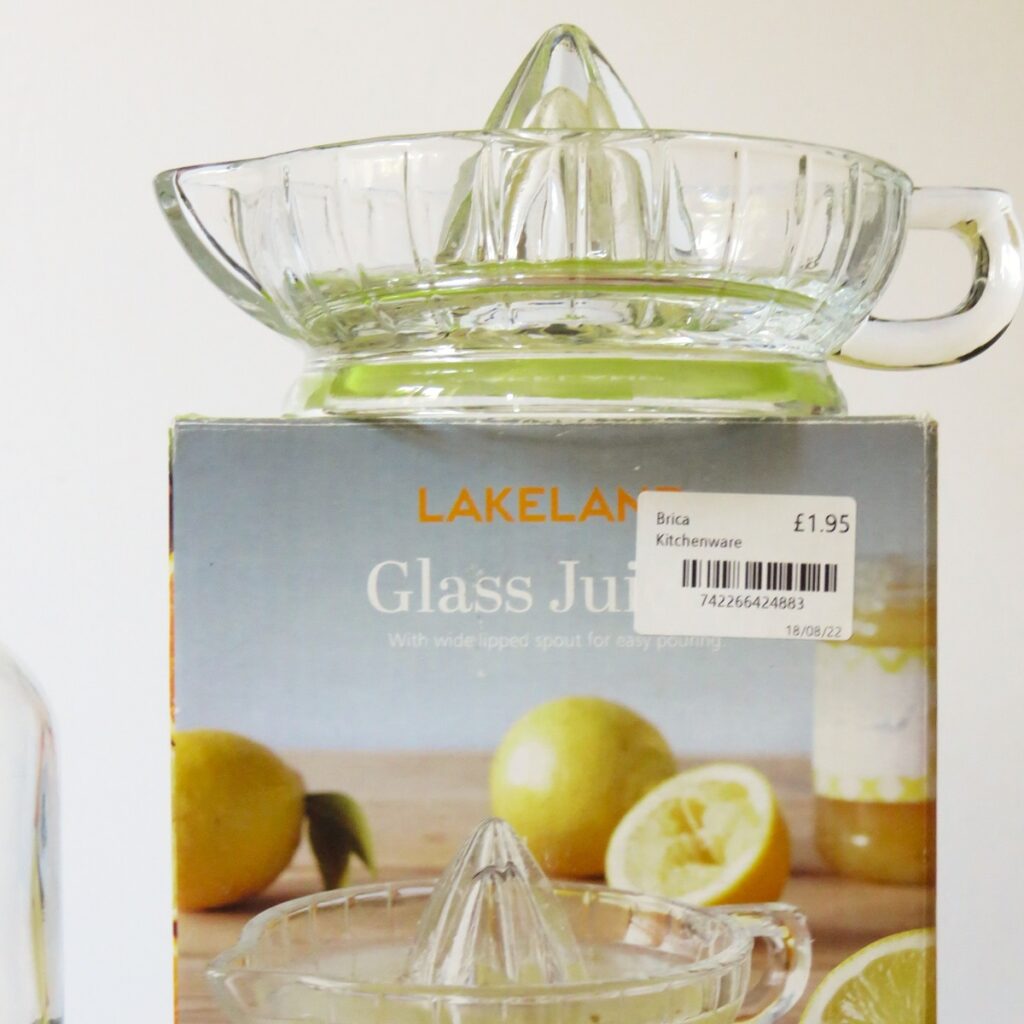 Lakeland glass juicer from charity shop