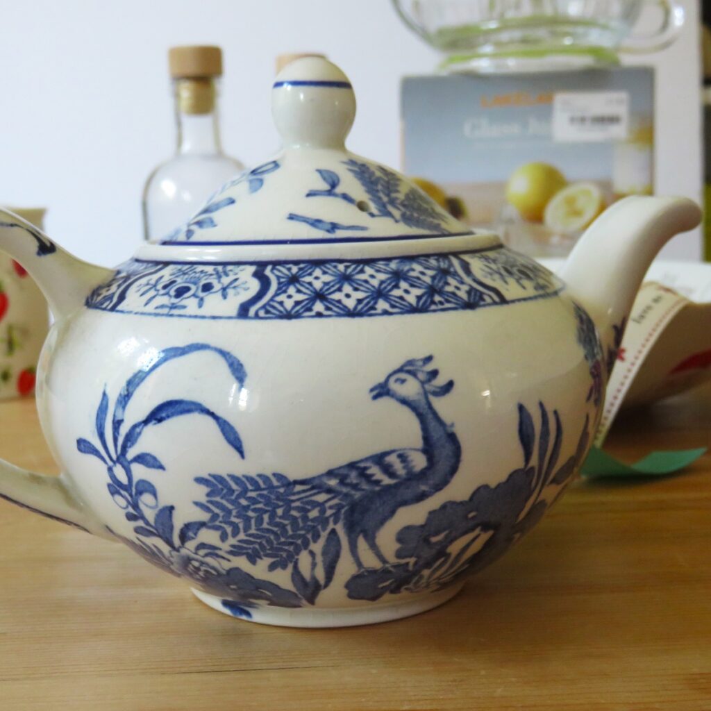 vintage teapot from charity shop